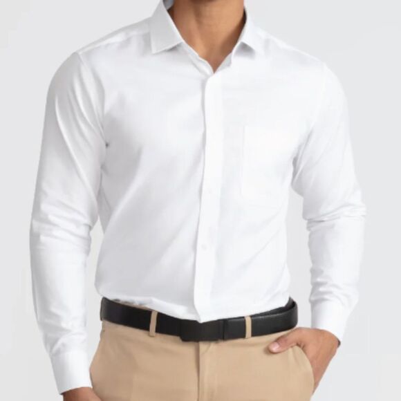 Gabbana Other - Gabbana White Dress Shirt Button-Up Long Sleeve Button Cuff Front Pocket Size S